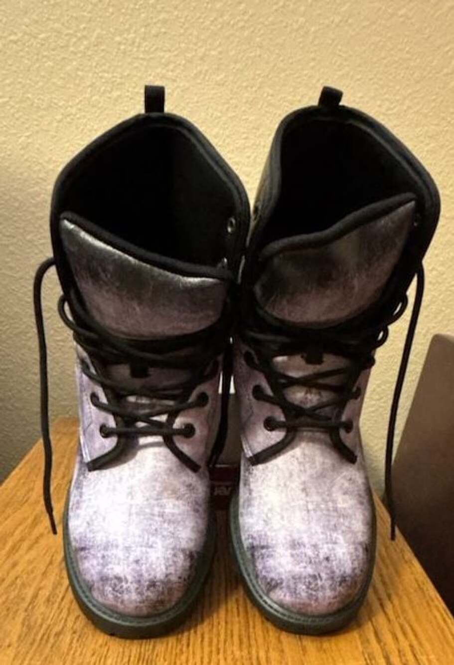 Celestial Moon and Sun Print Gothic Combat Boots Size US 10W selling as is